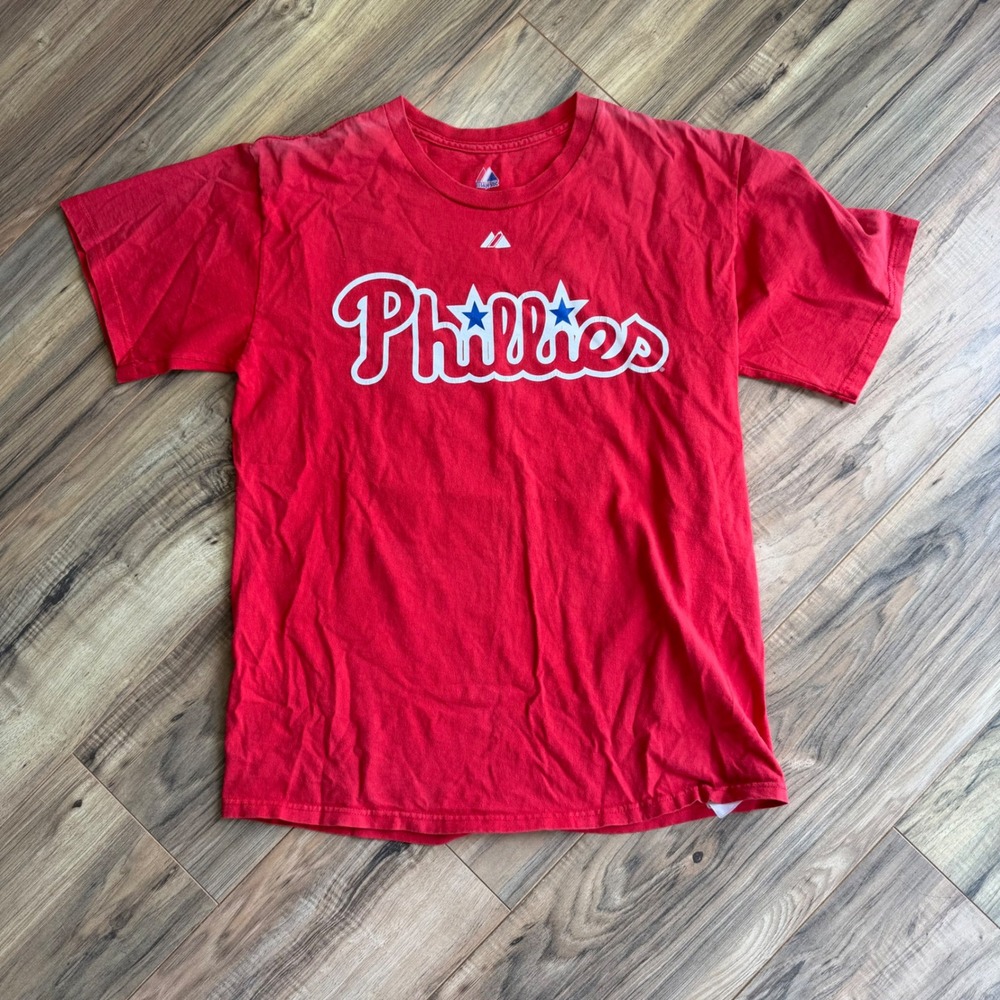 Y2K Majestic Philadelphia Phillies Raul Ibanez 29 T-Shirt Mens Medium MLB 00's